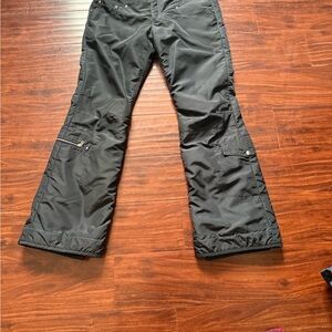 Bogner Black Ski Pants with Leopard Trim